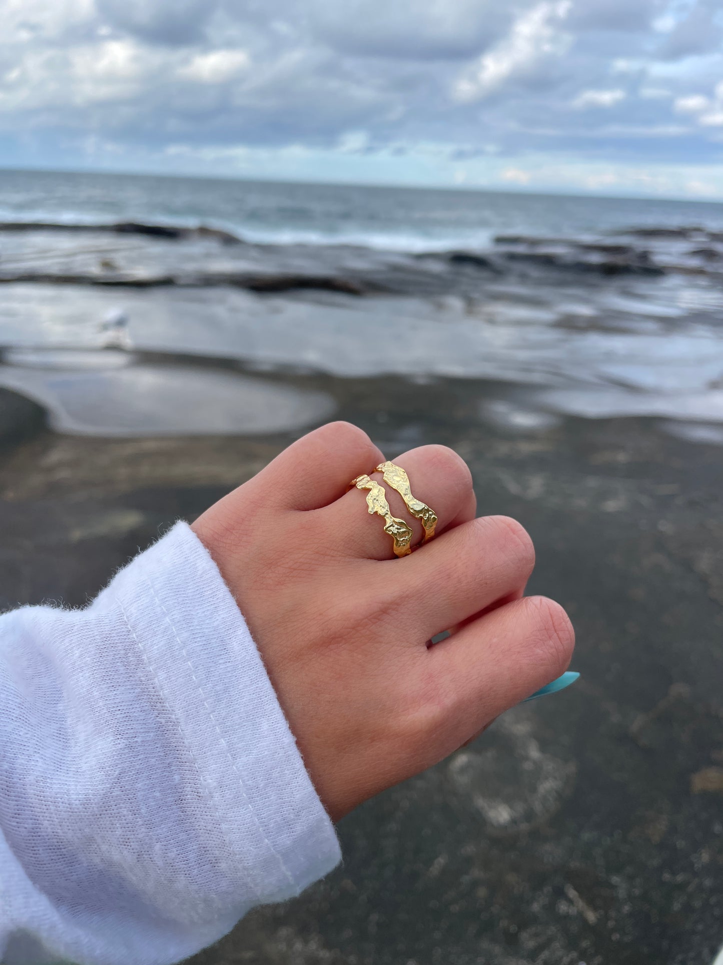 Folded Flow 925 Silver Open Ring