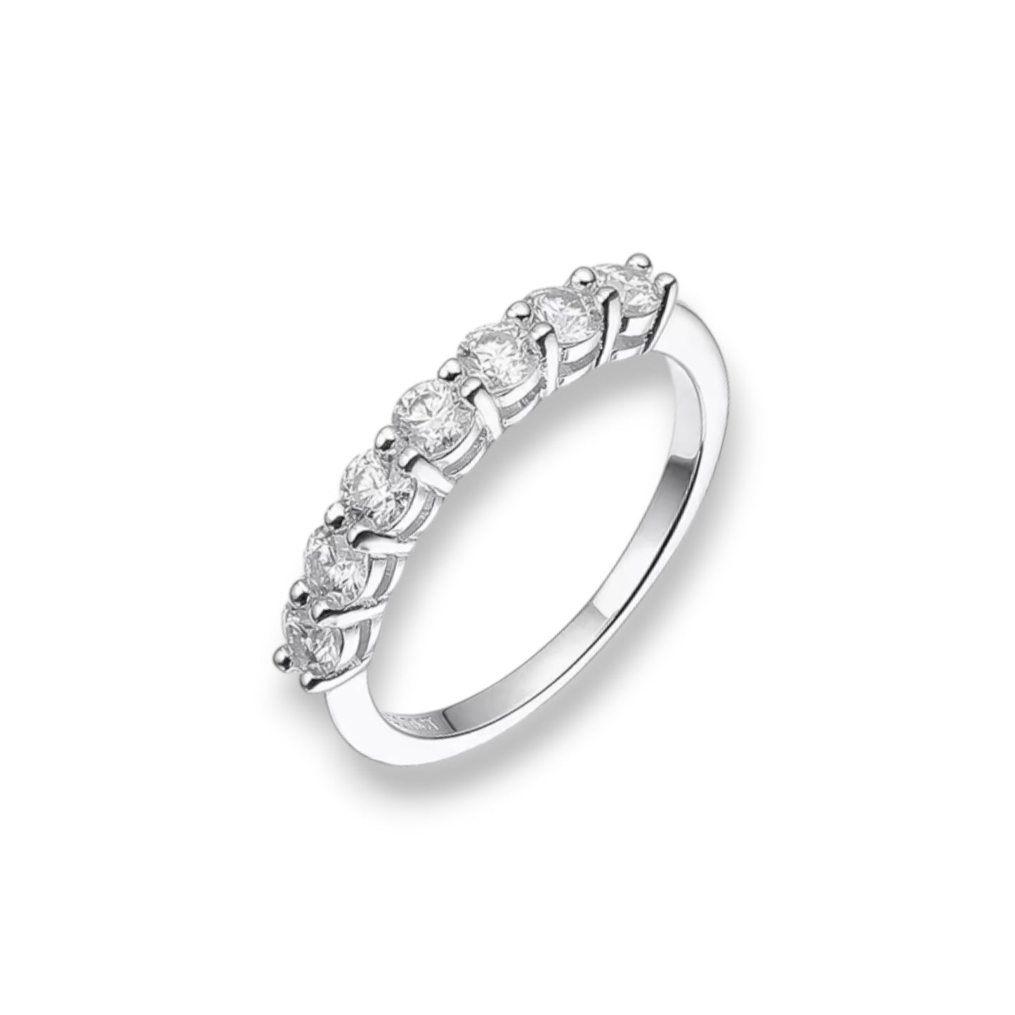 Moissanite Eternity 925 Sterling Silver Ring