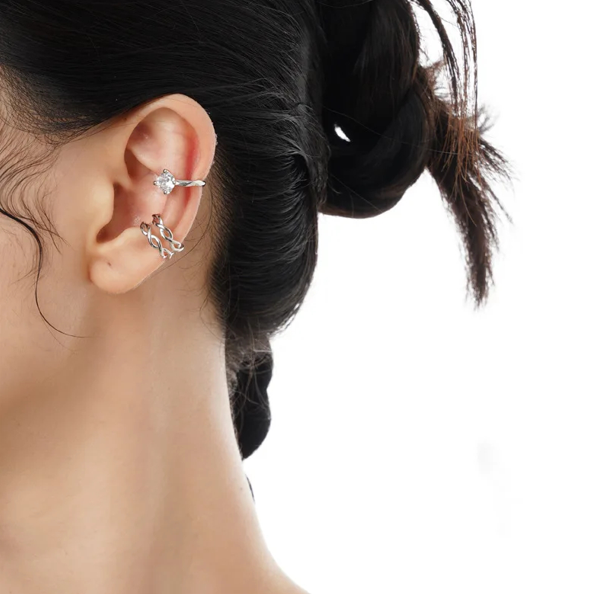 Vintage Style 925 Sterling Silver Ear Cuff