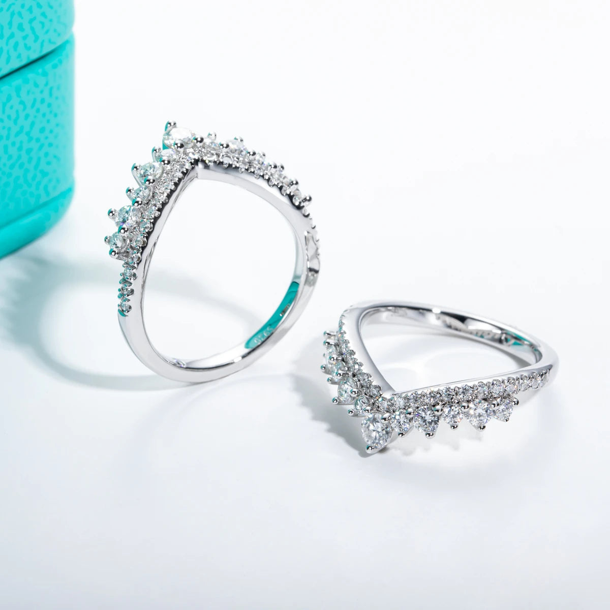 Crown Moissanite 925 Sterling Silver Ring