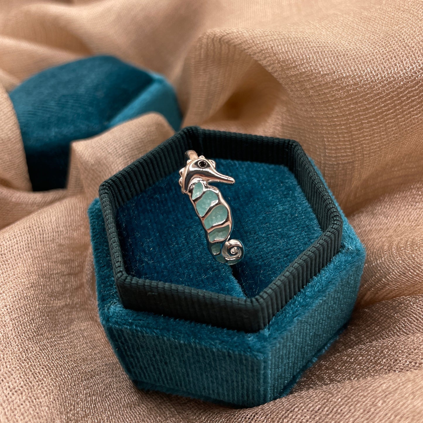Seahorse Open 925 Sterling Silver Ring