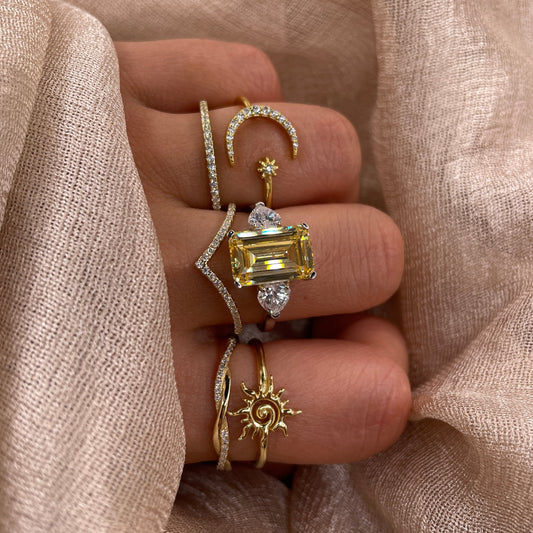 Twisted Moissanite Wave Ring 925 Sterling Silver | D Color VVS Eternity Ring