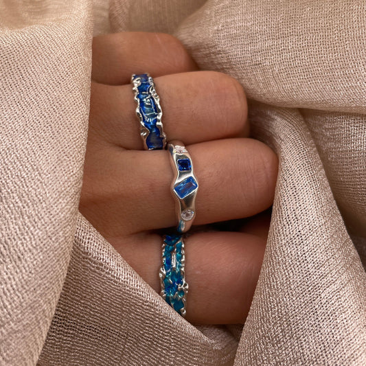 Blue Spark 925 Sterling Silver Ring