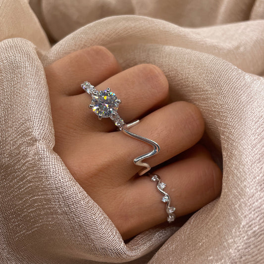 Timeless Sparkle Moissanite Ring | VVS1 D Color