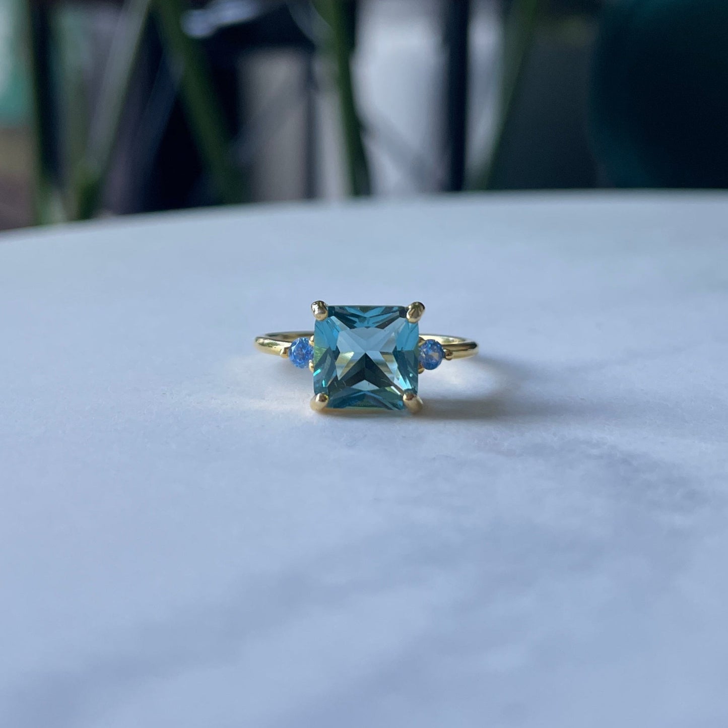 Ocean Crystal 925 Sterling Silver Ring