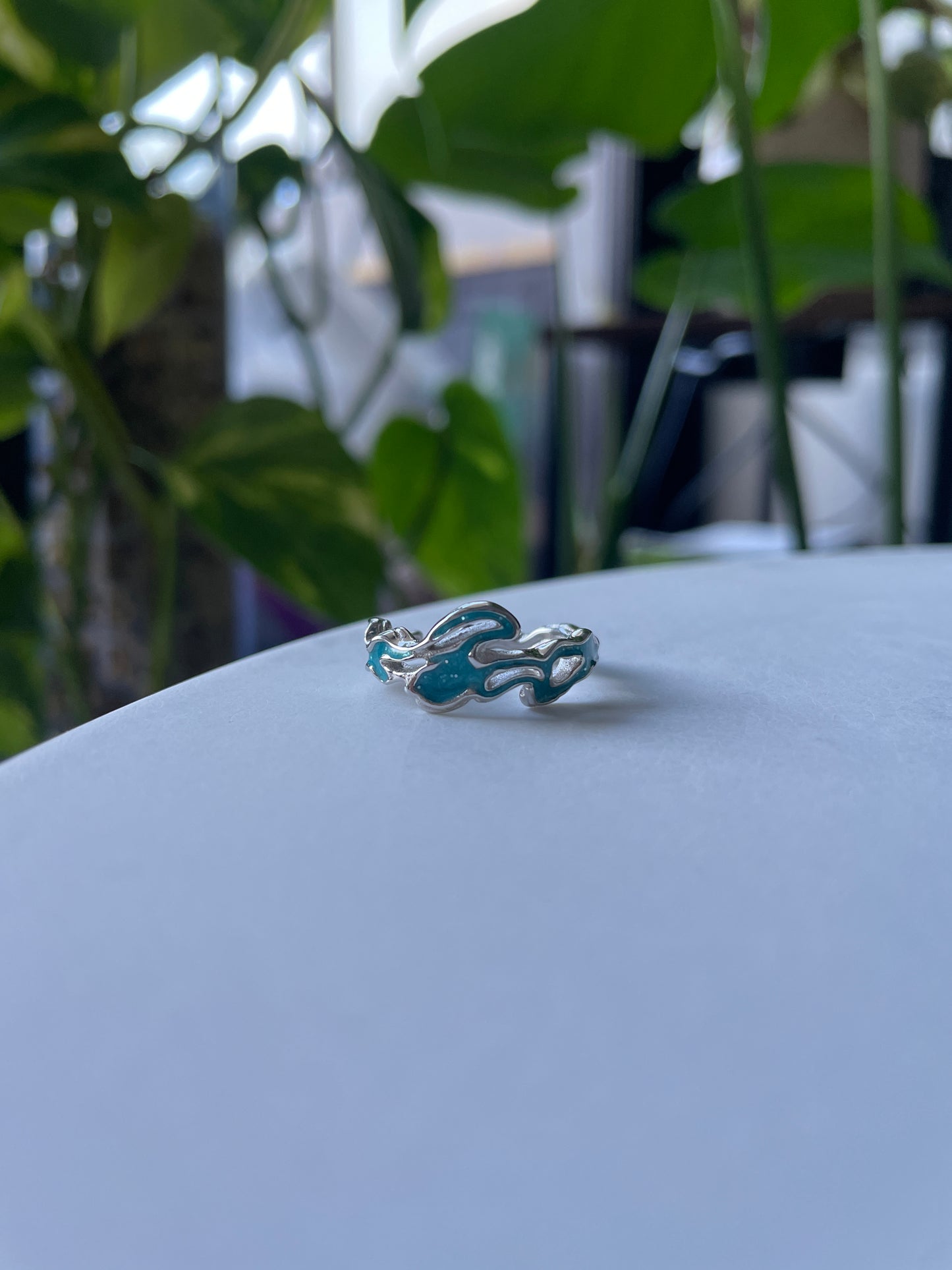 Wave Flow Unique Adjustable 925 Sterling Silver Ring