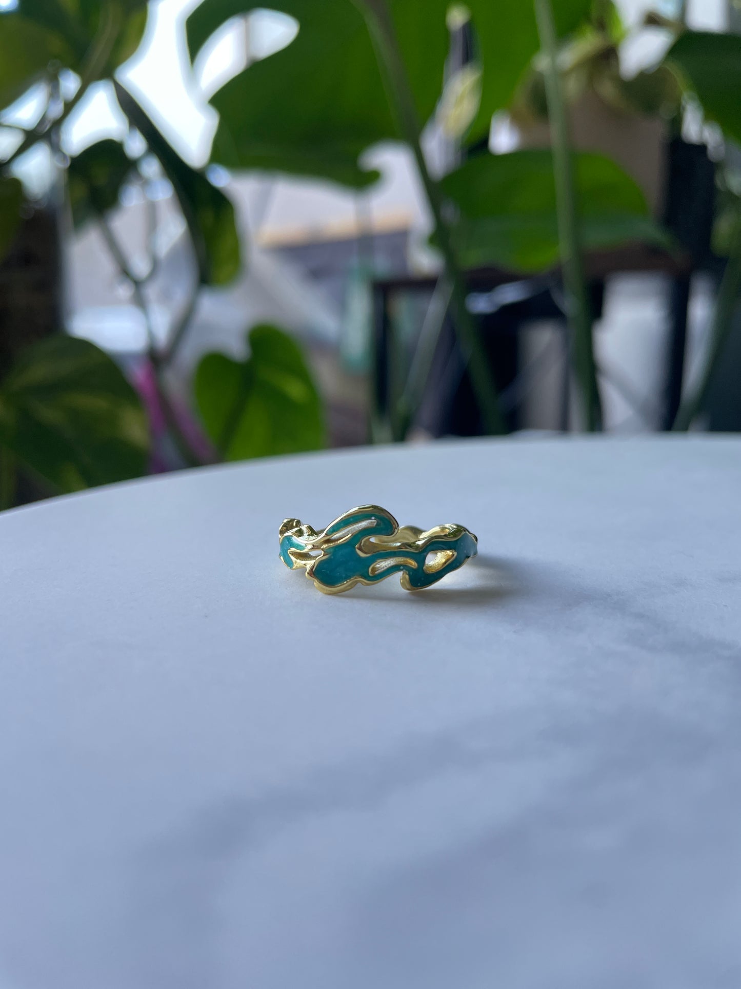 Wave Flow Unique Adjustable 925 Sterling Silver Ring