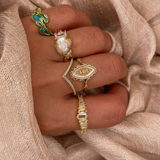 Baguette Glow 925 Sterling Silver Ring