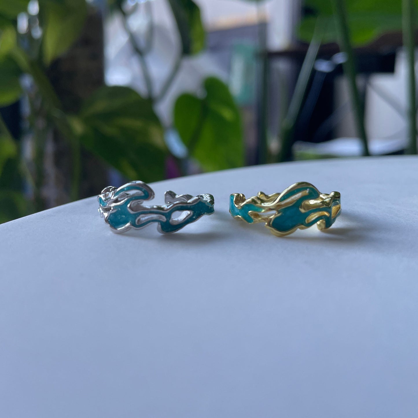 Wave Flow Unique Adjustable 925 Sterling Silver Ring