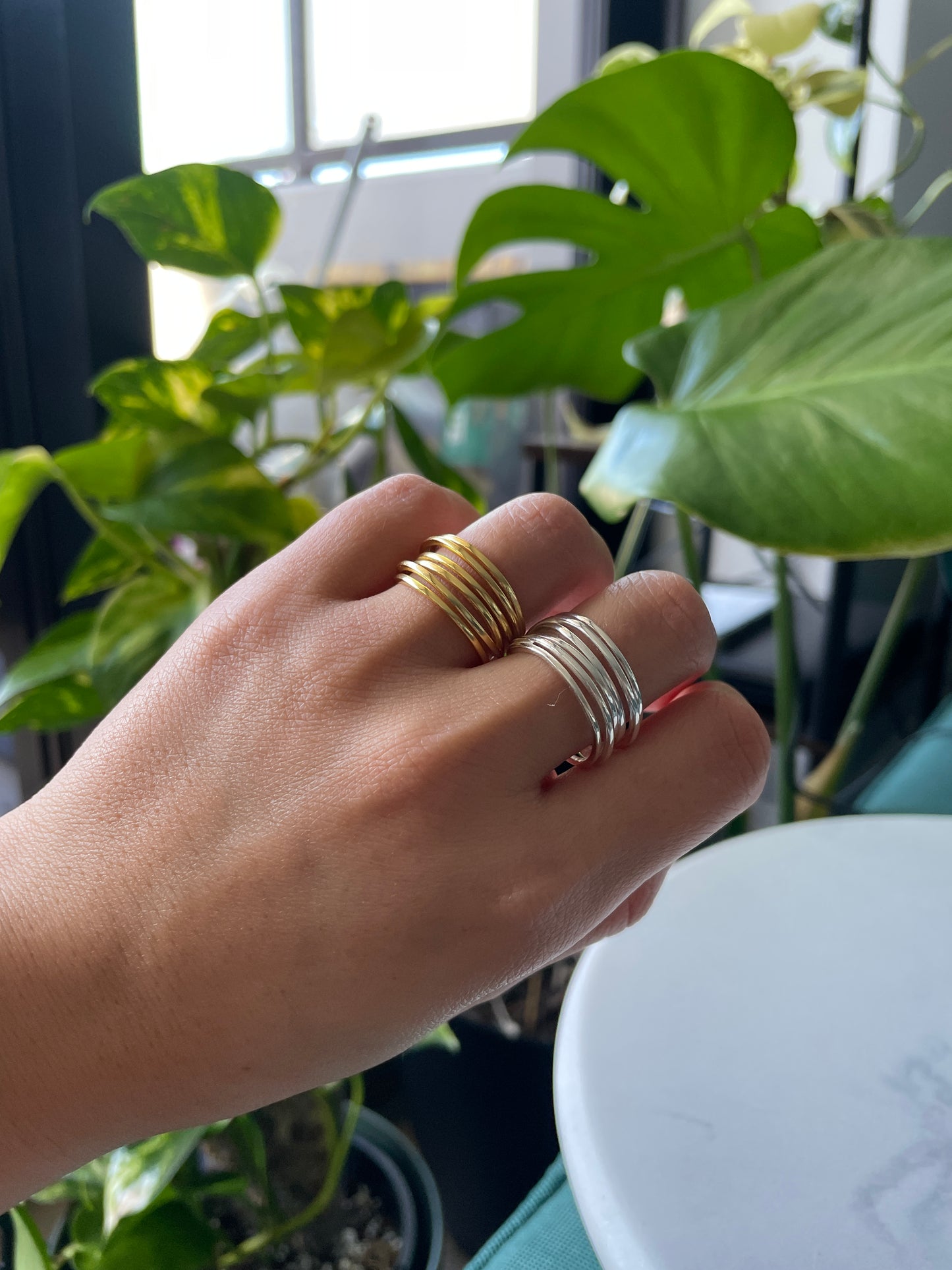 Wavy Stackable 925 Silver sterling Ring