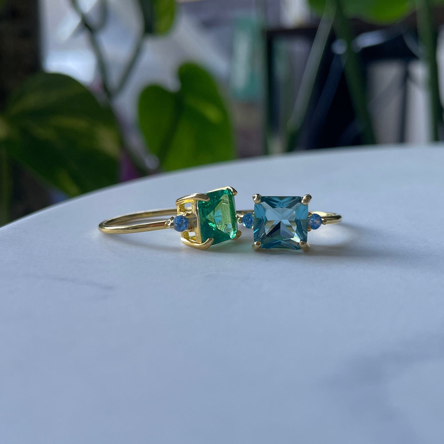 Ocean Crystal 925 Sterling Silver Ring
