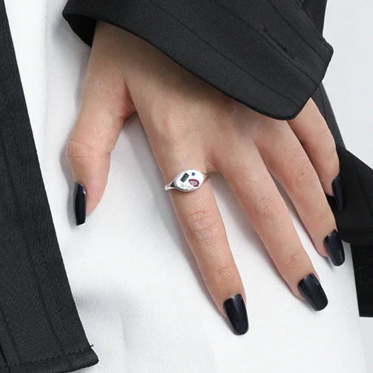Candy Gem Adjustable 925 Sterling Silver Ring