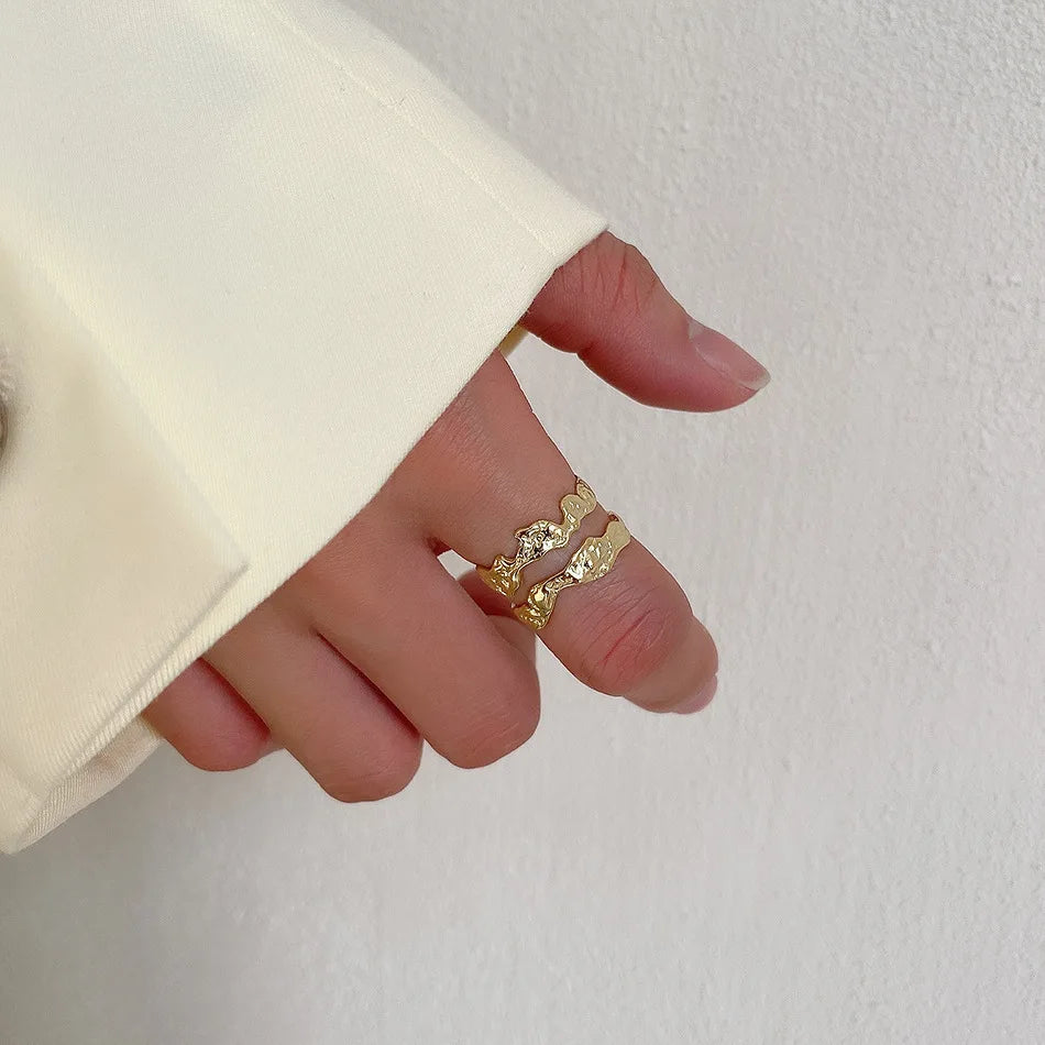 Folded Flow 925 Silver Open Ring
