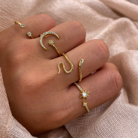 North Star Open 925 Sterling Silver Ring