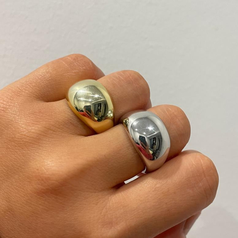 Chunky Dome Adjustable 925 Sterling Silver Ring