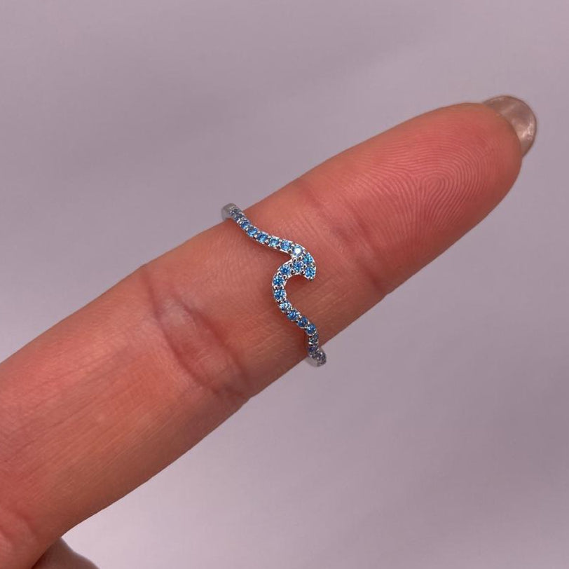 Blue Wave 925 Sterling Silver Ring