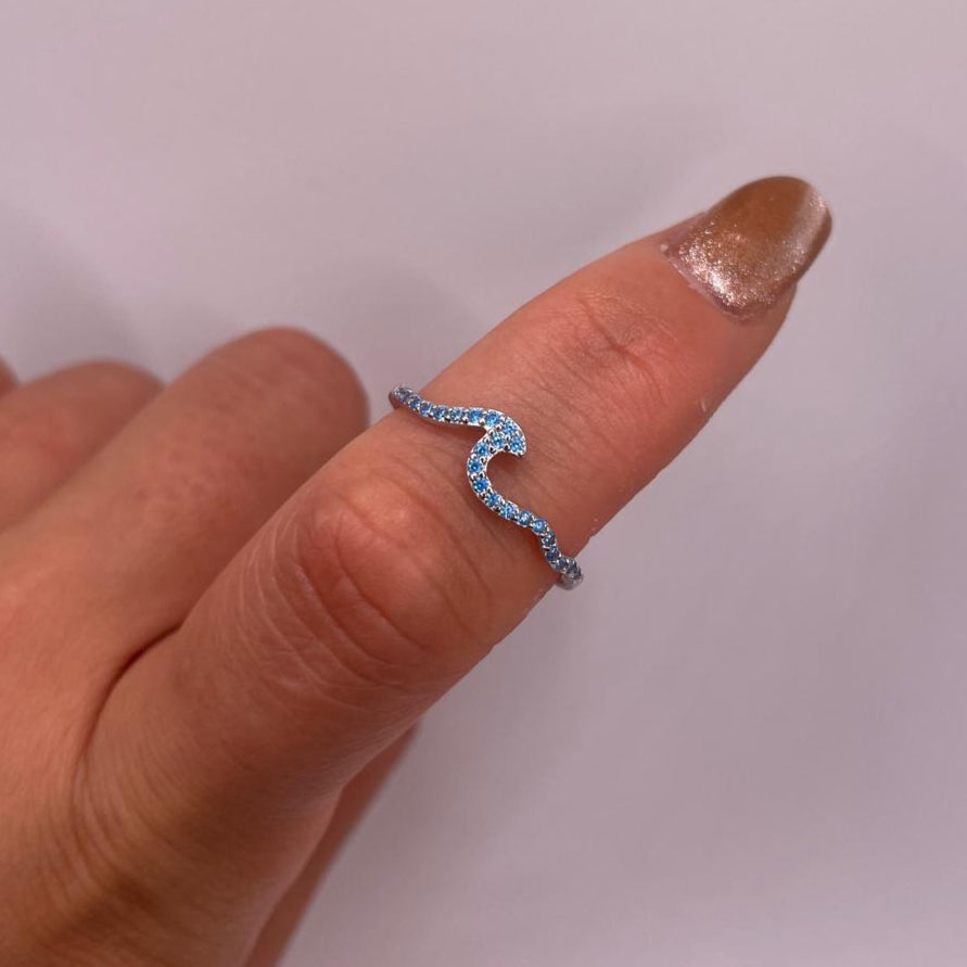 Blue Wave 925 Sterling Silver Ring