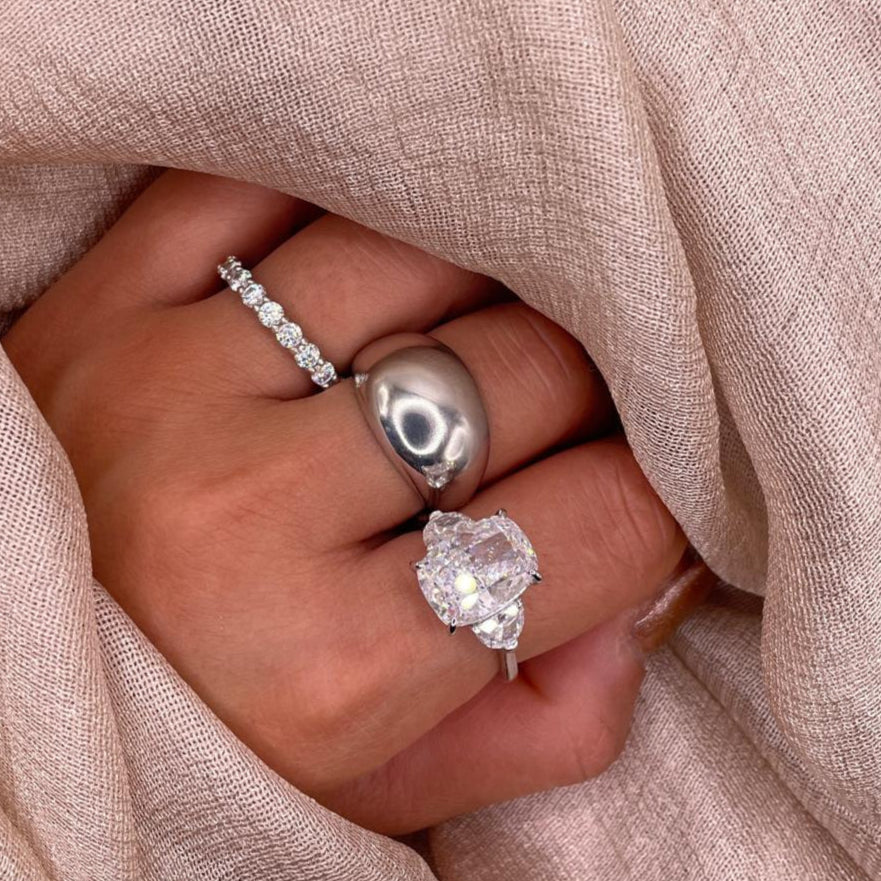 Chunky Dome Adjustable 925 Sterling Silver Ring