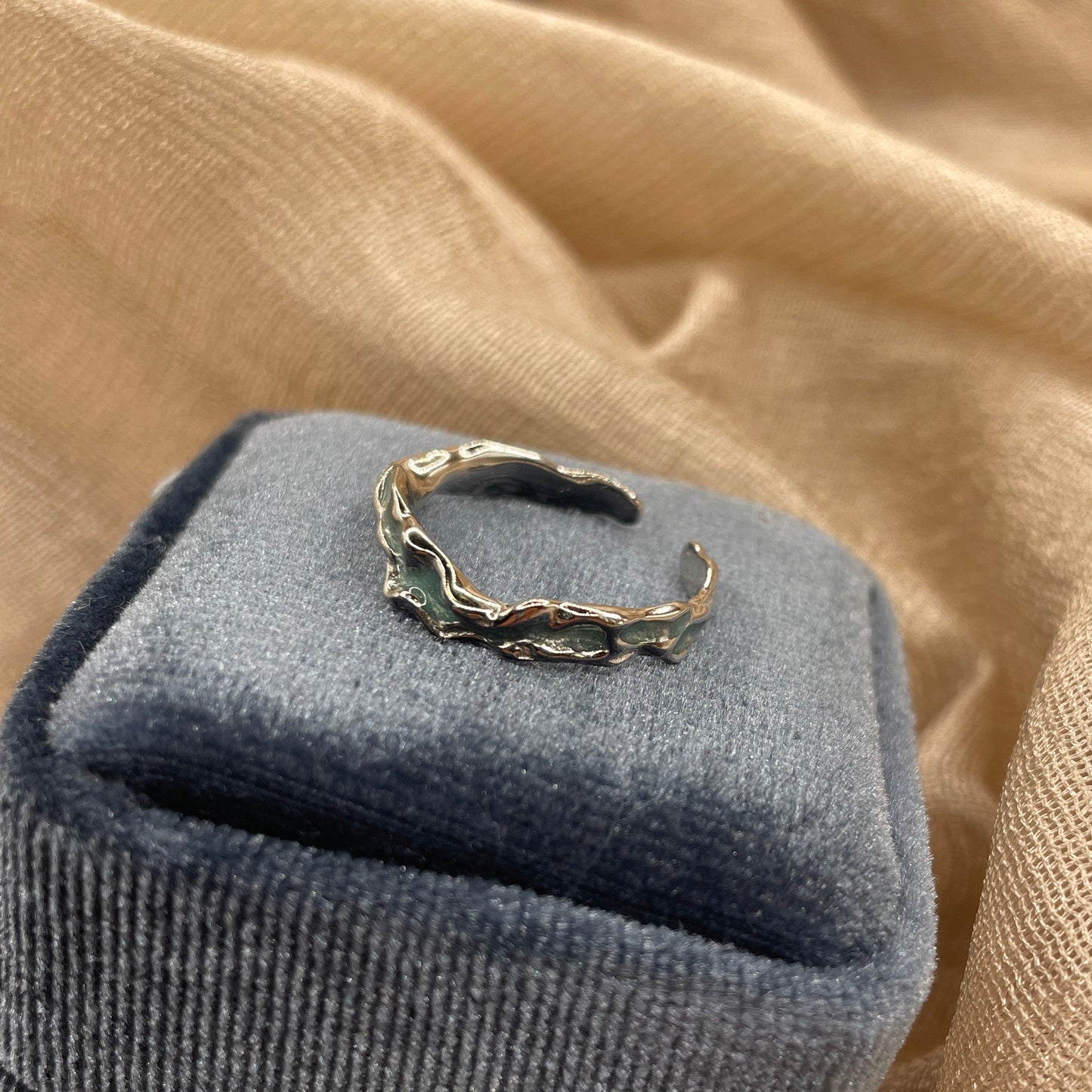 Seafoam Wave 925 Sterling Silver Ring