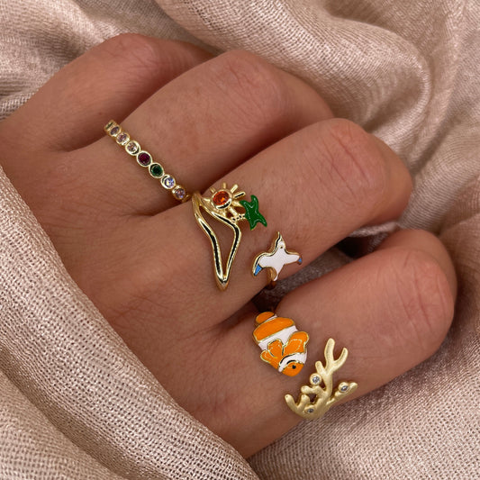 Beach Island Open 925 Sterling Silver Ring