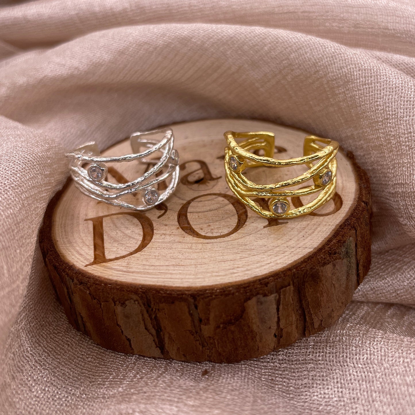 Tidal Layers 925 Sterling Silver Ring