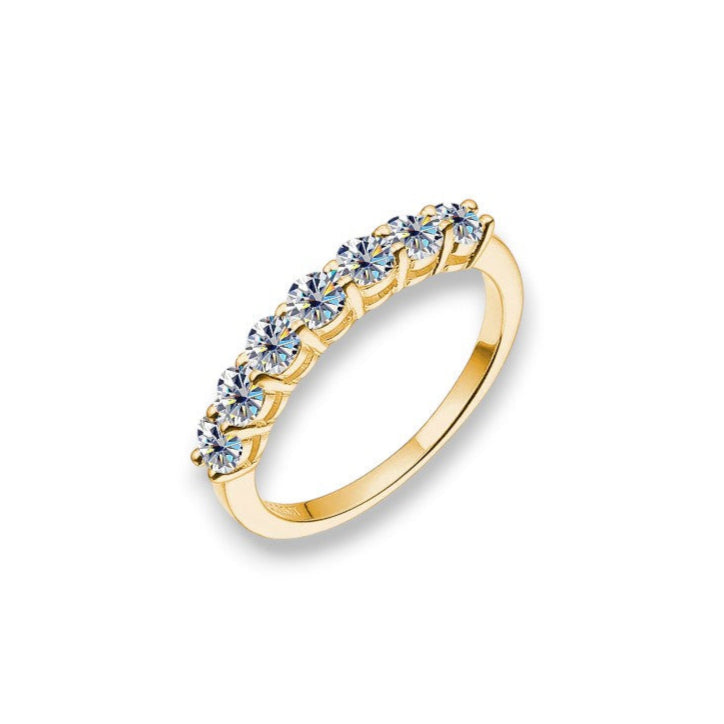 Moissanite Eternity 925 Sterling Silver Ring