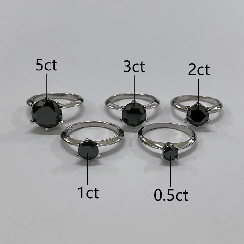 Blue Moissanite 925 Sterling Silver Ring