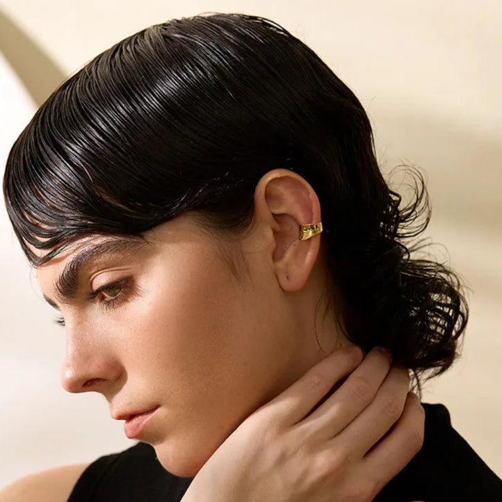 Chunky Sterling Silver Ear Cuff | Clip-On Ear Wrap