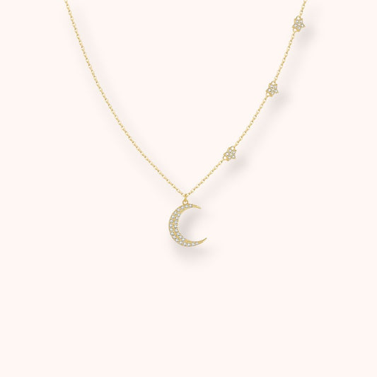 Moonlit Sparkle 925 Sterling Silver Necklace