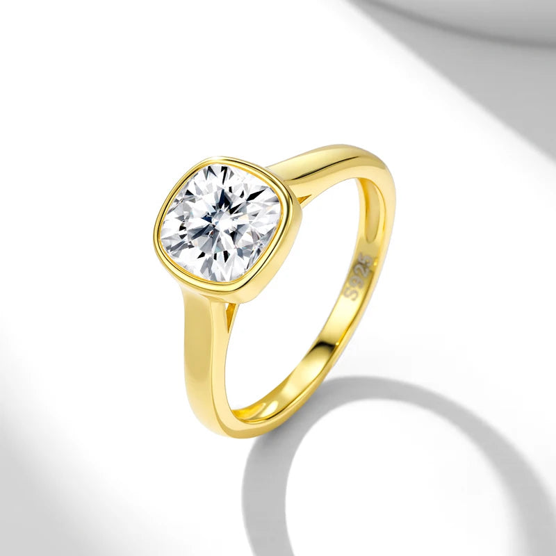 Eterna 2 Carats Moissanite 925 Sterling Silver Ring