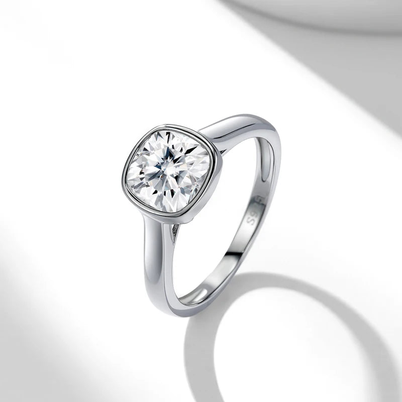 Eterna 2 Carats Moissanite 925 Sterling Silver Ring