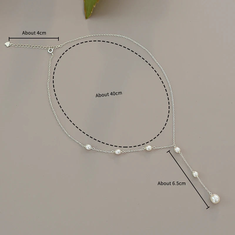 Freshwater Pearl Y Necklace – 925 Sterling Silver