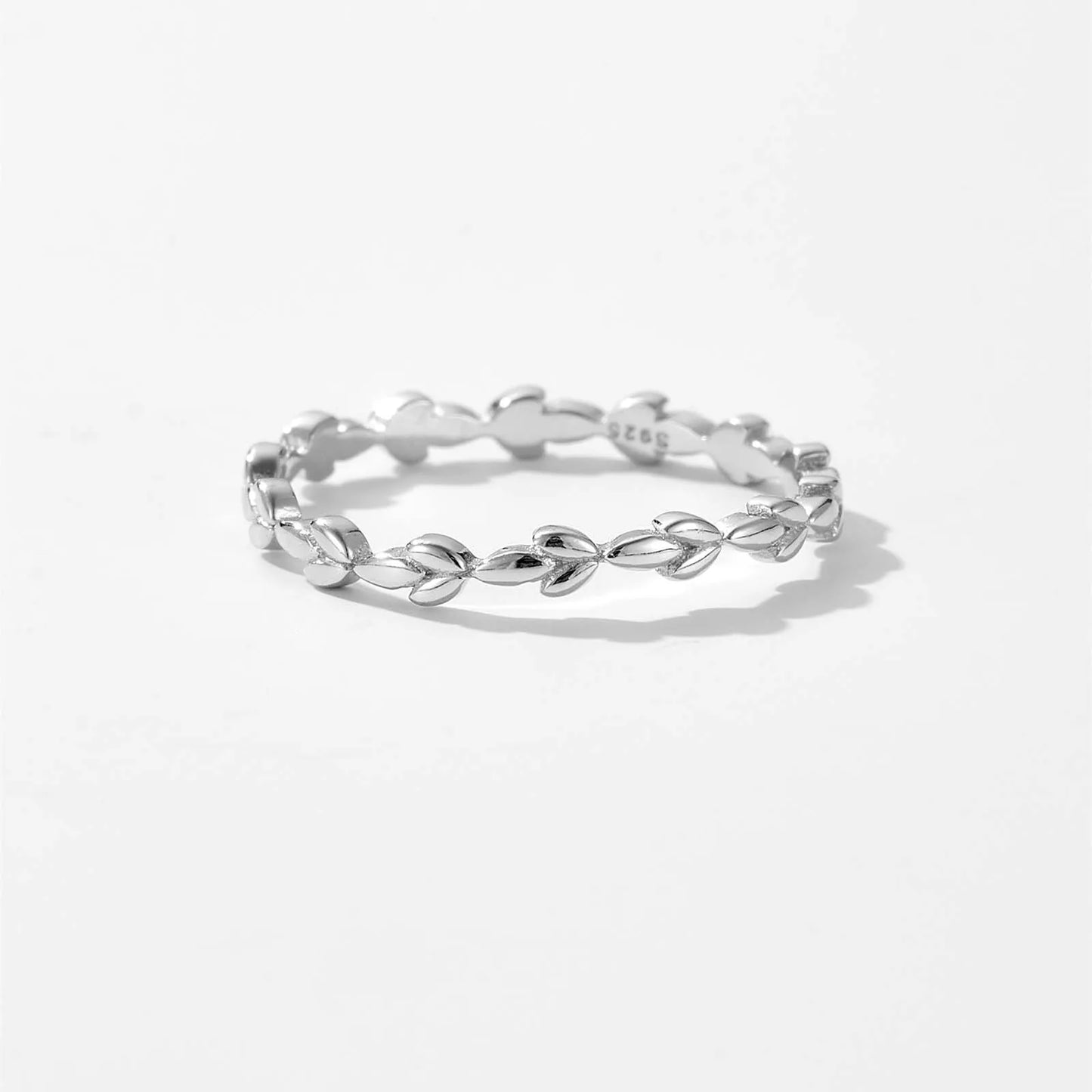 Leaf Band 925 Sterling Silver Ring