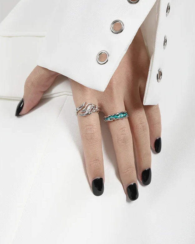 Flamevine Ring – 925 Sterling Silver Sculptural Band