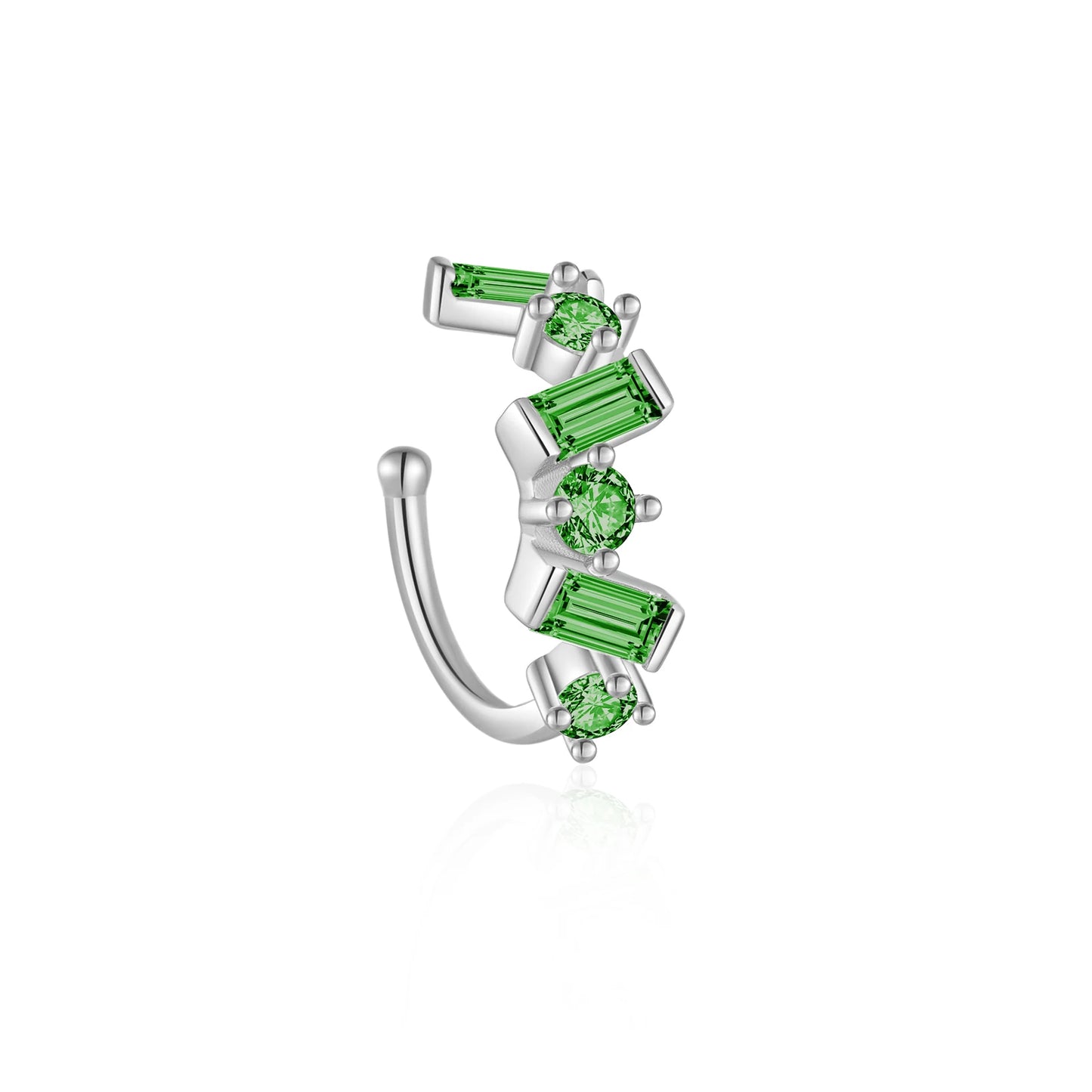 Baguette CZ Stones 925 Sterling Silver Ear Cuff