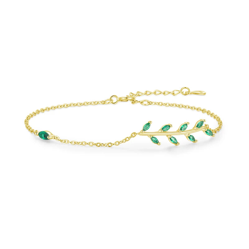 Leaf Cascade 925 Sterling Silver Bracelet