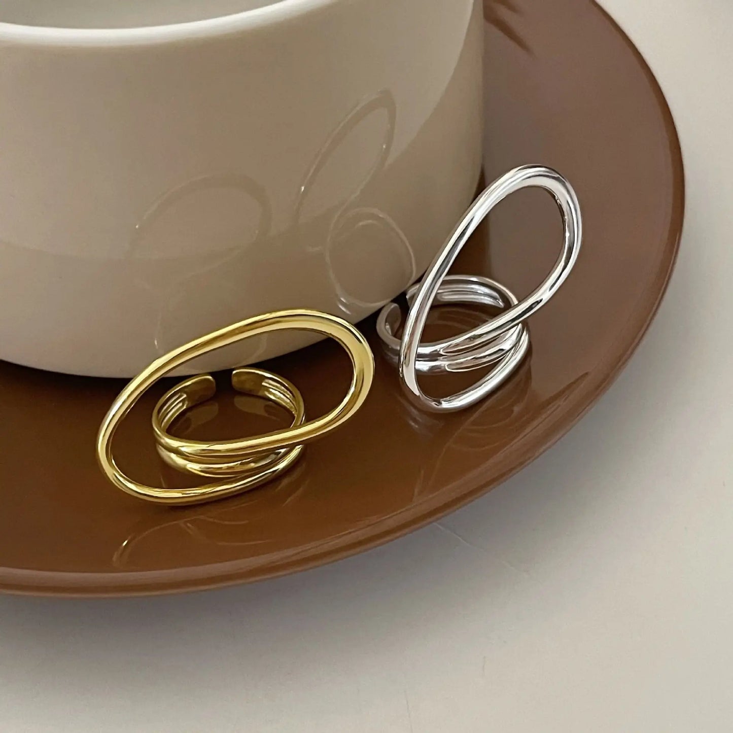 Loop Wave Adjustable 925 Sterling Silver Ring