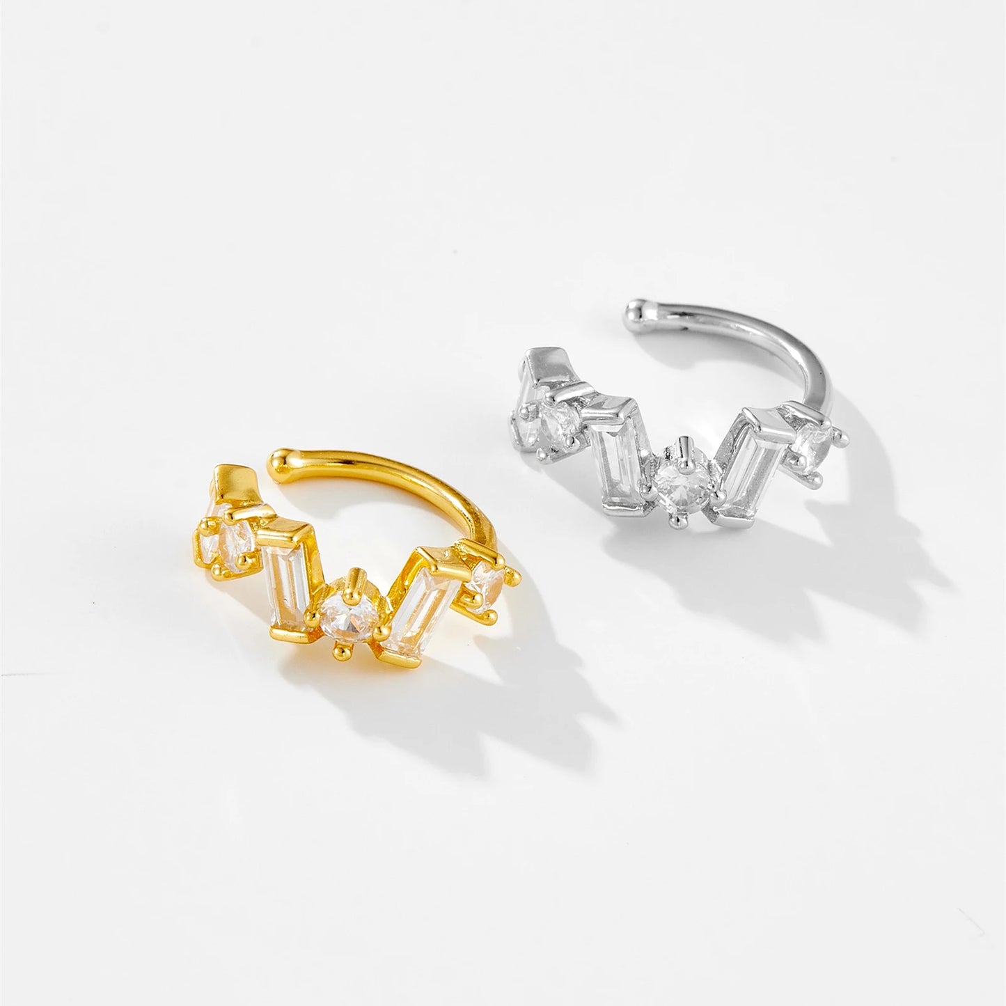 Baguette CZ Stones 925 Sterling Silver Ear Cuff