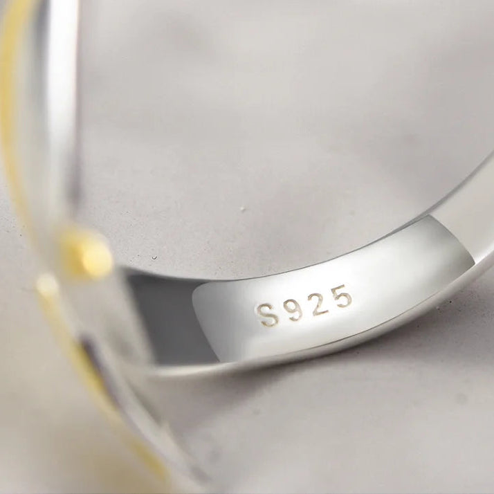 Golden Whale 925 Sterling Silver Ring