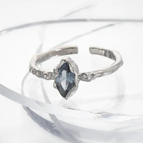 Moonlit Adjustable 925 Sterling Silver Ring
