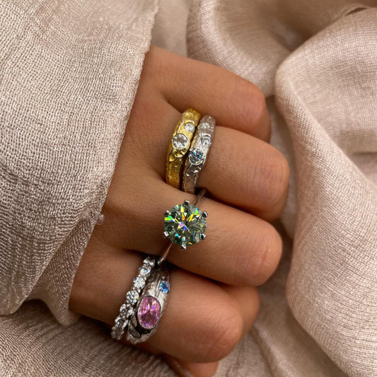 Rustic Textured Adjustable 925 Sterling Silver Ring