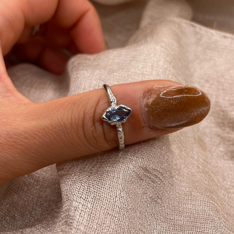 Moonlit Adjustable 925 Sterling Silver Ring