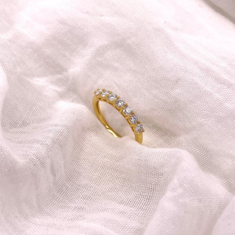 Moissanite Eternity 925 Sterling Silver Ring