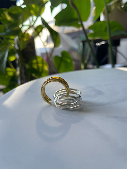 Wavy Stackable 925 Silver sterling Ring