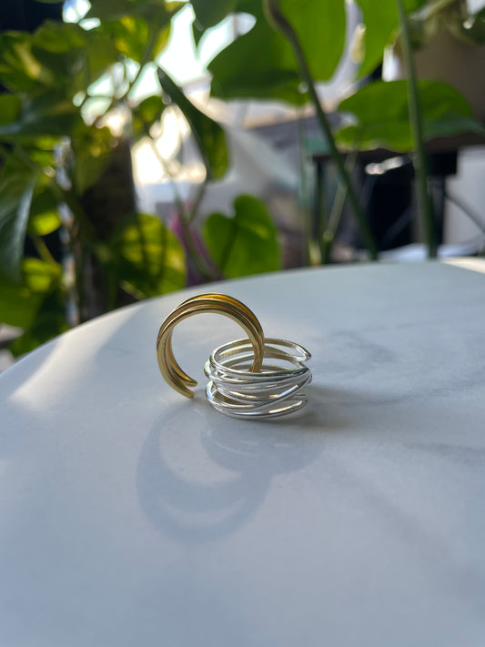 Wavy Stackable 925 Silver sterling Ring