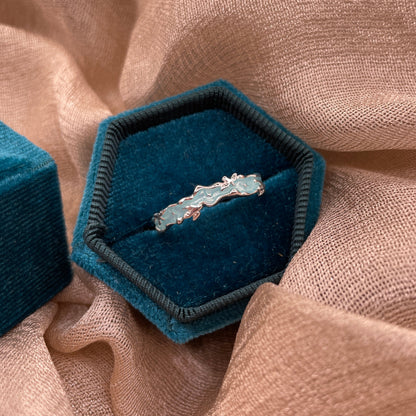 Aqua Ocean Reef Open 925 Sterling Silver Ring