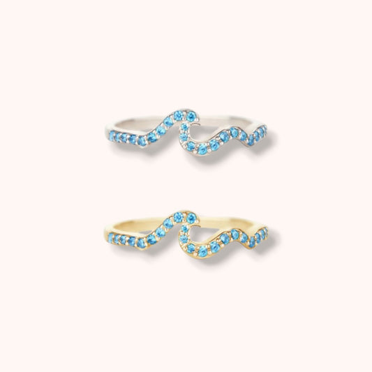 Blue Wave 925 Sterling Silver Ring