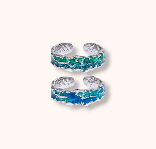 Ocean Edge Wave 925 Sterling Silver Ring