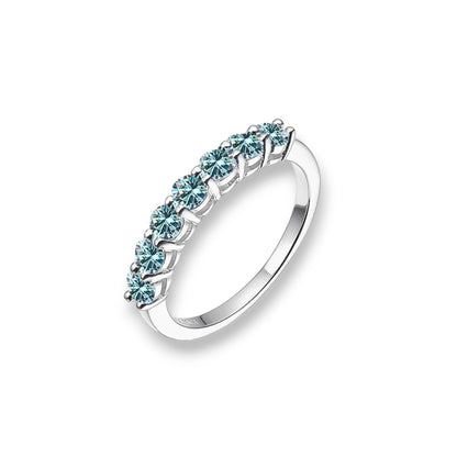 Moissanite Eternity 925 Sterling Silver Ring