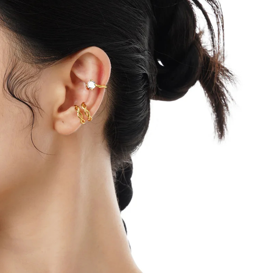 Vintage Style 925 Sterling Silver Ear Cuff
